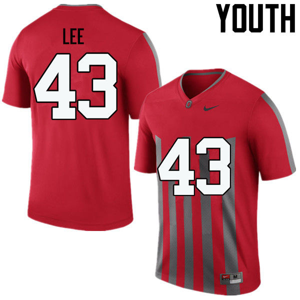 Ohio State Buckeyes Darron Lee Youth #43 Throwback Game Stitched College Football Jersey